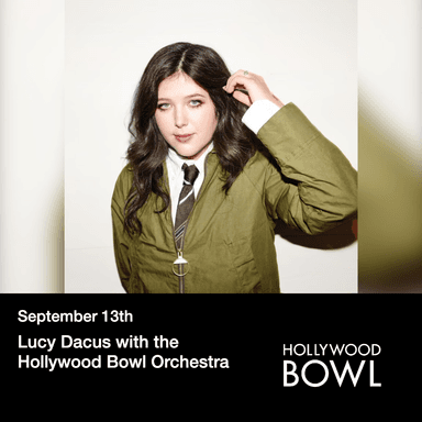 Poster of Lucy Dacus with the Hollywood Bowl Orchestra in Los Angeles.