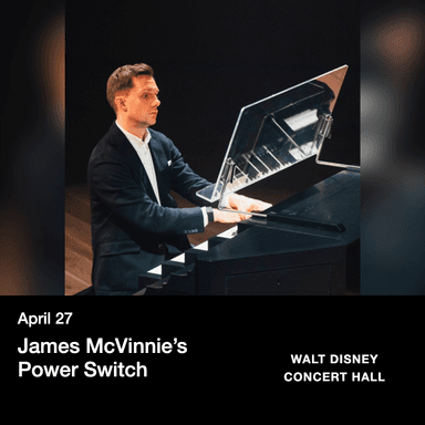 Poster of James McVinnie’s Power Switch in Los Angeles.