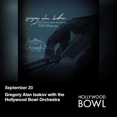Poster for Gregory Alan Isakov with the Hollywood Bowl Orchestra in Los Angeles.
