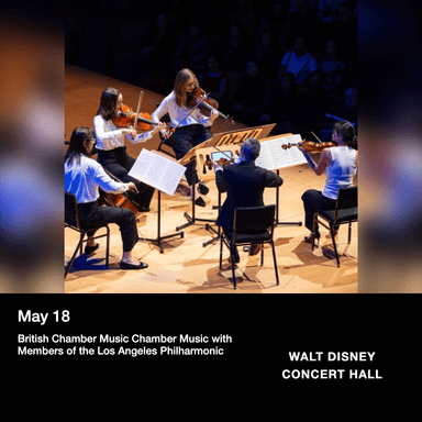 Poster of British Chamber Music Chamber Music with Members of the Los Angeles Philharmonic in Los Angeles.