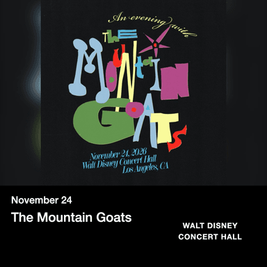 Poster of The Mountain Goats in Los Angeles.