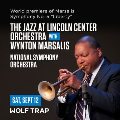 Poster of NSO: The Jazz at Lincoln Center Orchestra with Wynton Marsalis in Vienna.