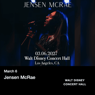 Poster of Jensen McRae in LA.
