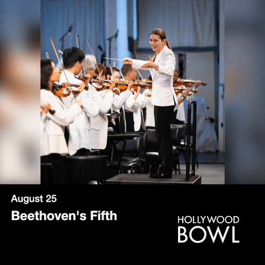 Poster for Beethoven's Fifth at the Hollywood Bowl.