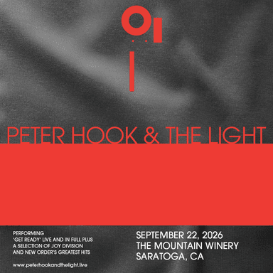 Poster of Peter Hook & The Light in Saratoga.
