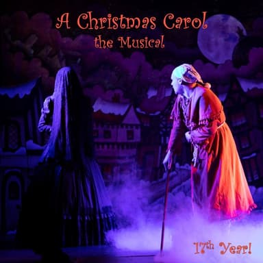 Poster of A Christmas Carol the Musical in New York.