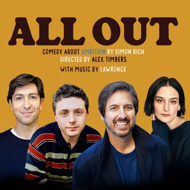 Poster of All Out: Comedy About Ambition on Broadway in New York.