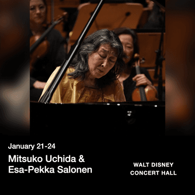 Poster of Mitsuko Uchida & Esa-Pekka Salonen in Los Angeles.