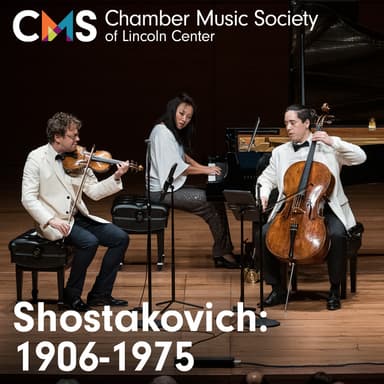 Poster of Chamber Music Society of Lincoln Center: Shostakovich: 1906-1975 in New York.