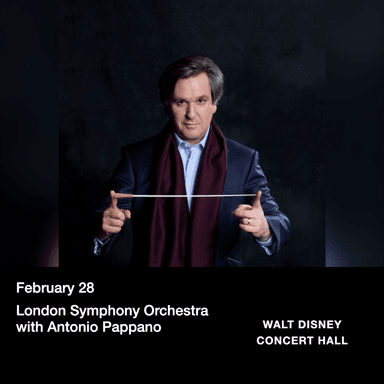 Poster of London Symphony Orchestra with Antonio Pappano in LA.