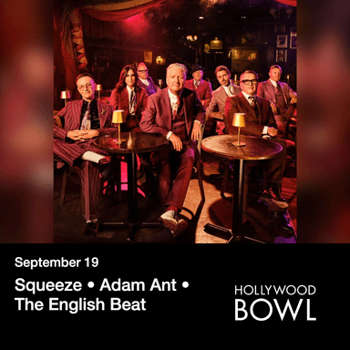 Poster of Squeeze, Adam Ant, English Beat in Los Angeles.