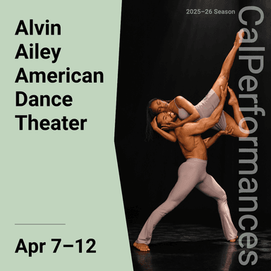 Poster of Alvin Ailey American Dance Theater in Berkeley.