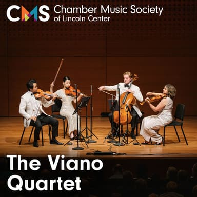 Poster of Chamber Music Society of Lincoln Center: The Viano Quartet in New York.