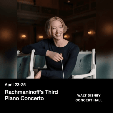 Poster of Rachmaninoff’s Third Piano Concerto in Los Angeles.