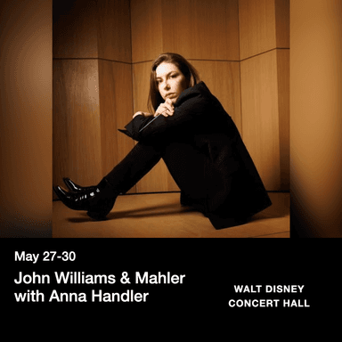 Poster for John Williams & Mahler with Anna Handler in Los Angeles.