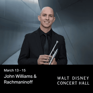 Poster of John Williams & Rachmaninoff in Los Angeles.
