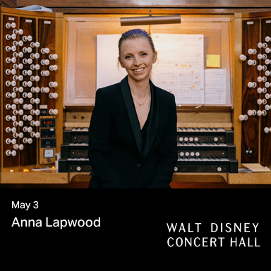 Poster of Anna Lapwood in Los Angeles.